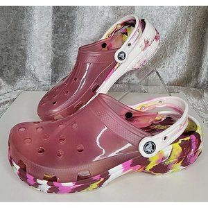 Crocs Classic Translucent Marbled Women's Sz 9 Men’s Sz 7 Clog Ionic Comfort